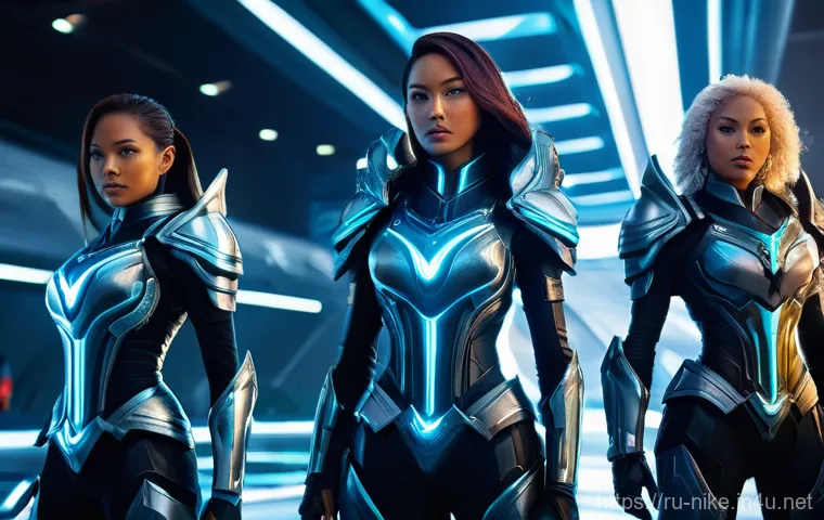 승리의여신 니케 메타 변화 예측 - **Prompt 1: Arena Dominators: Crown, Naga, and Tia's Synergistic Attack**
A dynamic, full-body s...