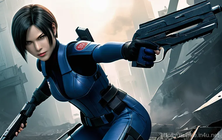 승리의여신 니케 신규 업데이트 리뷰 - Prompt 1: Nikke x Resident Evil Crossover: Ada Wong and Jill Valentine in Action**