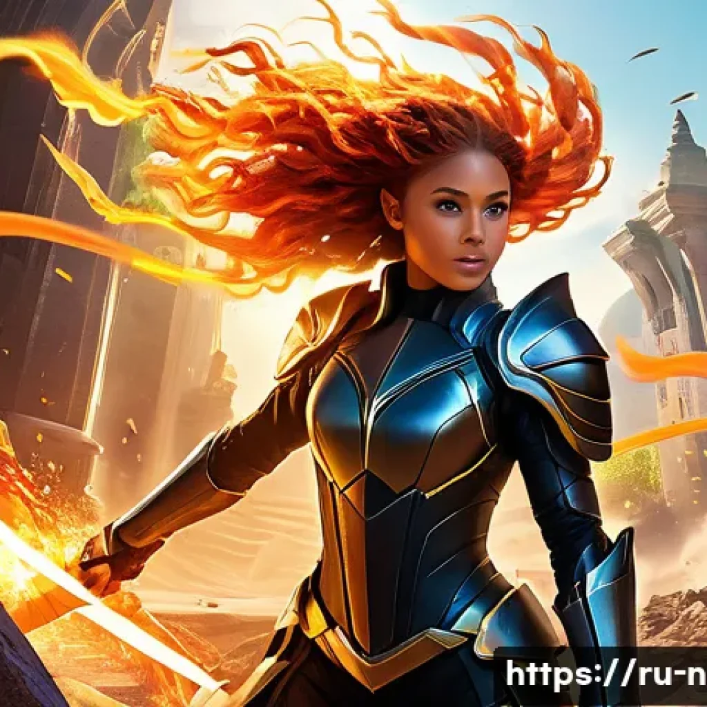 승리의여신 니케 최단 클리어 기록 - A dynamic battle scene featuring Ariana, a female attacking hero wearing stylish battle armor and li...